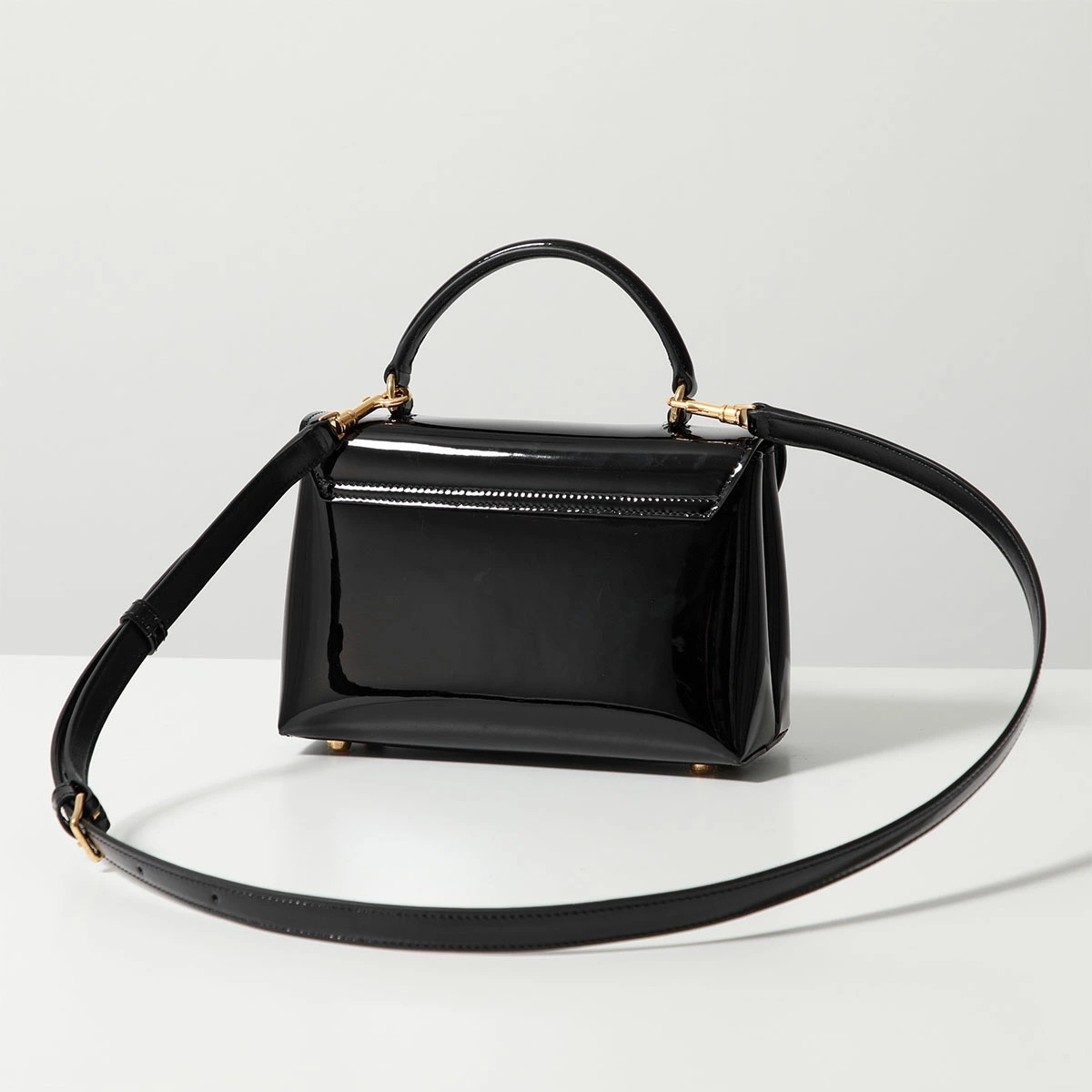 CELINE セリーヌ ハンドバッグ Teen Nino ティーン ニノ 118113FYJ.38NO レディース ショルダーバッグ トリオンフ エナメル パテントレザー Black
