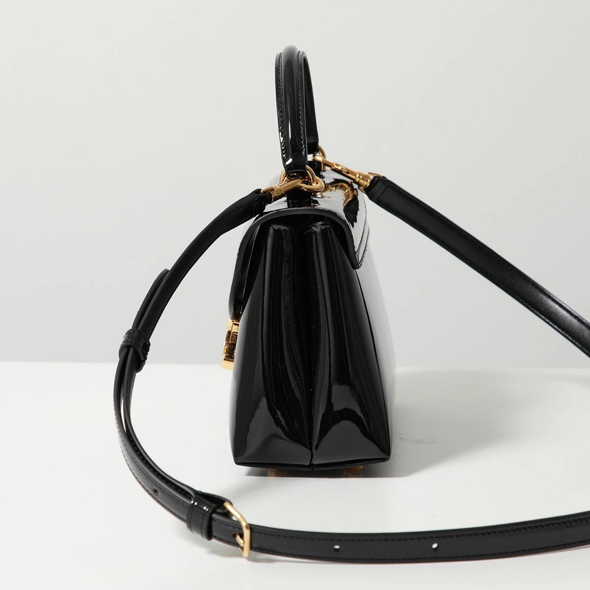 CELINE セリーヌ ハンドバッグ Teen Nino ティーン ニノ 118113FYJ.38NO レディース ショルダーバッグ トリオンフ エナメル パテントレザー Black