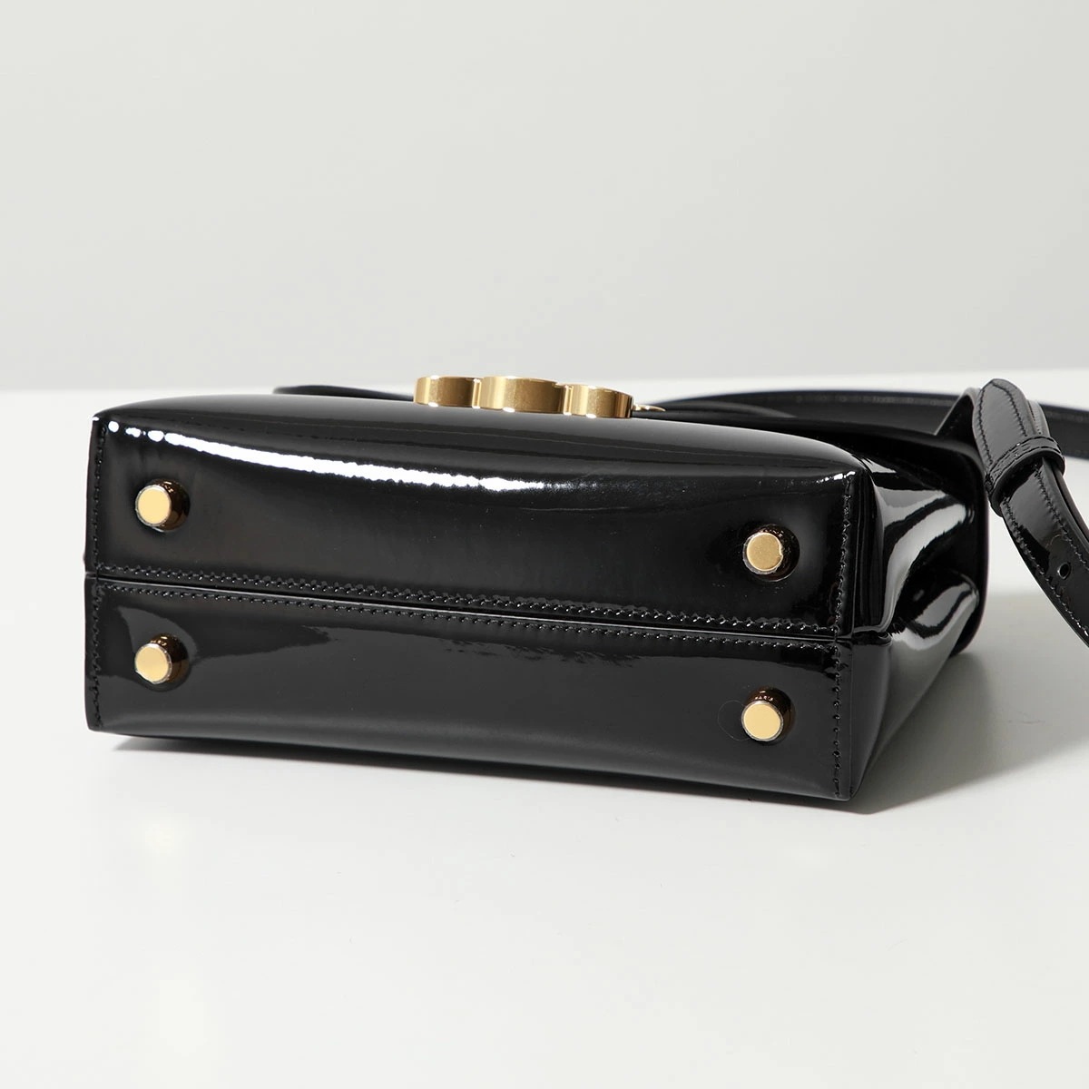 CELINE セリーヌ ハンドバッグ Teen Nino ティーン ニノ 118113FYJ.38NO レディース ショルダーバッグ トリオンフ エナメル パテントレザー Black