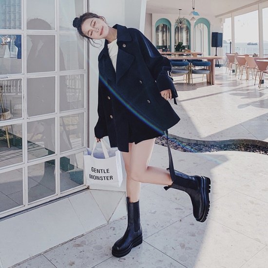 【取寄：納期2週間】トレンチコート ショートコート レディース 韓国 ファッション スプリングコート ジャケット ベルト ダブルボタン 春秋 アウター ジャケット ロング 金ボタン ダブル