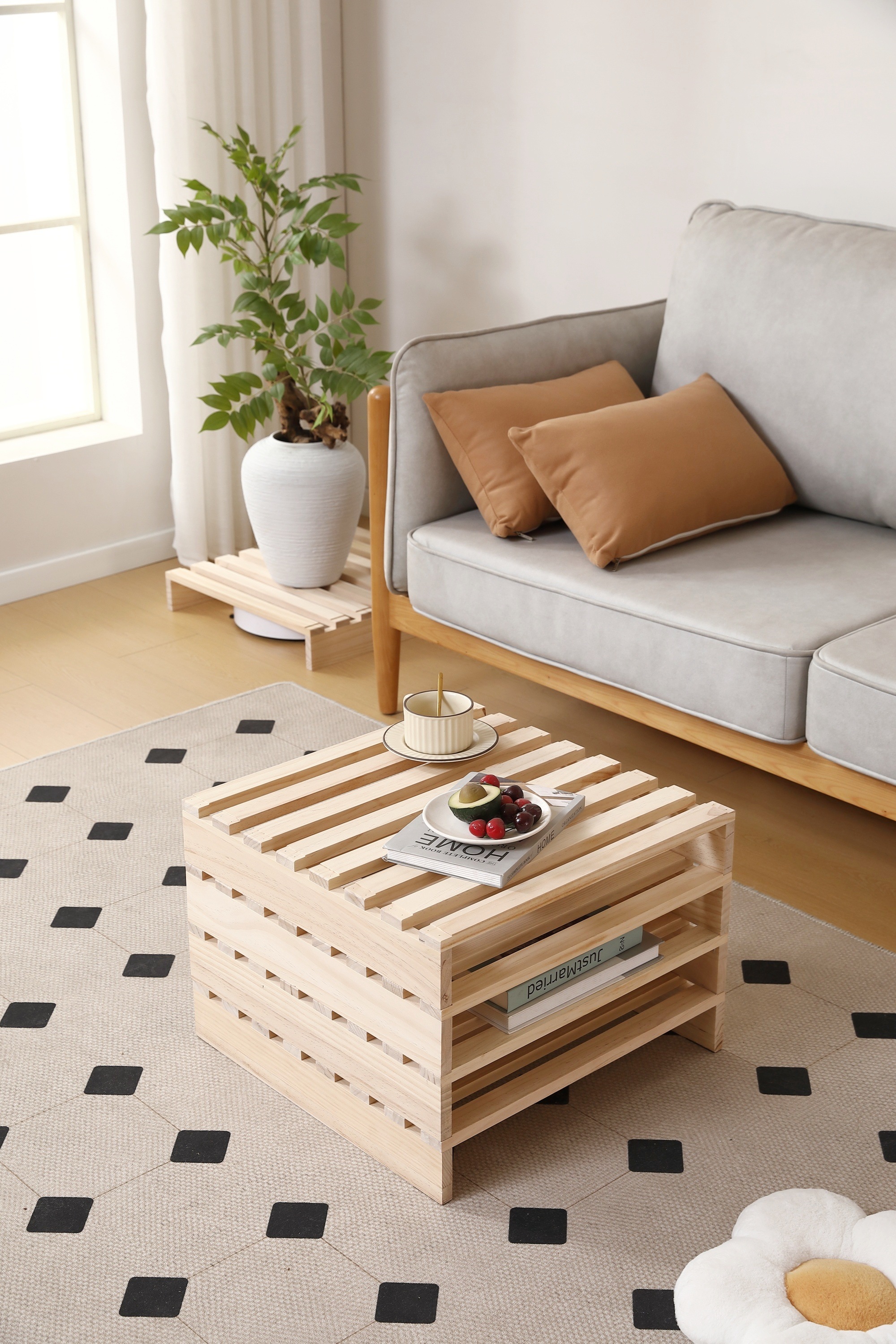 183パレットベッド 8枚セット すのこベッド コンセント付き 天然パイン