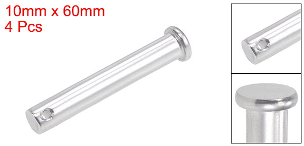 単穴クレビスピン?5mm x 25mm?フラットヘッド?304ステンレス鋼?リンクヒンジピン?10個