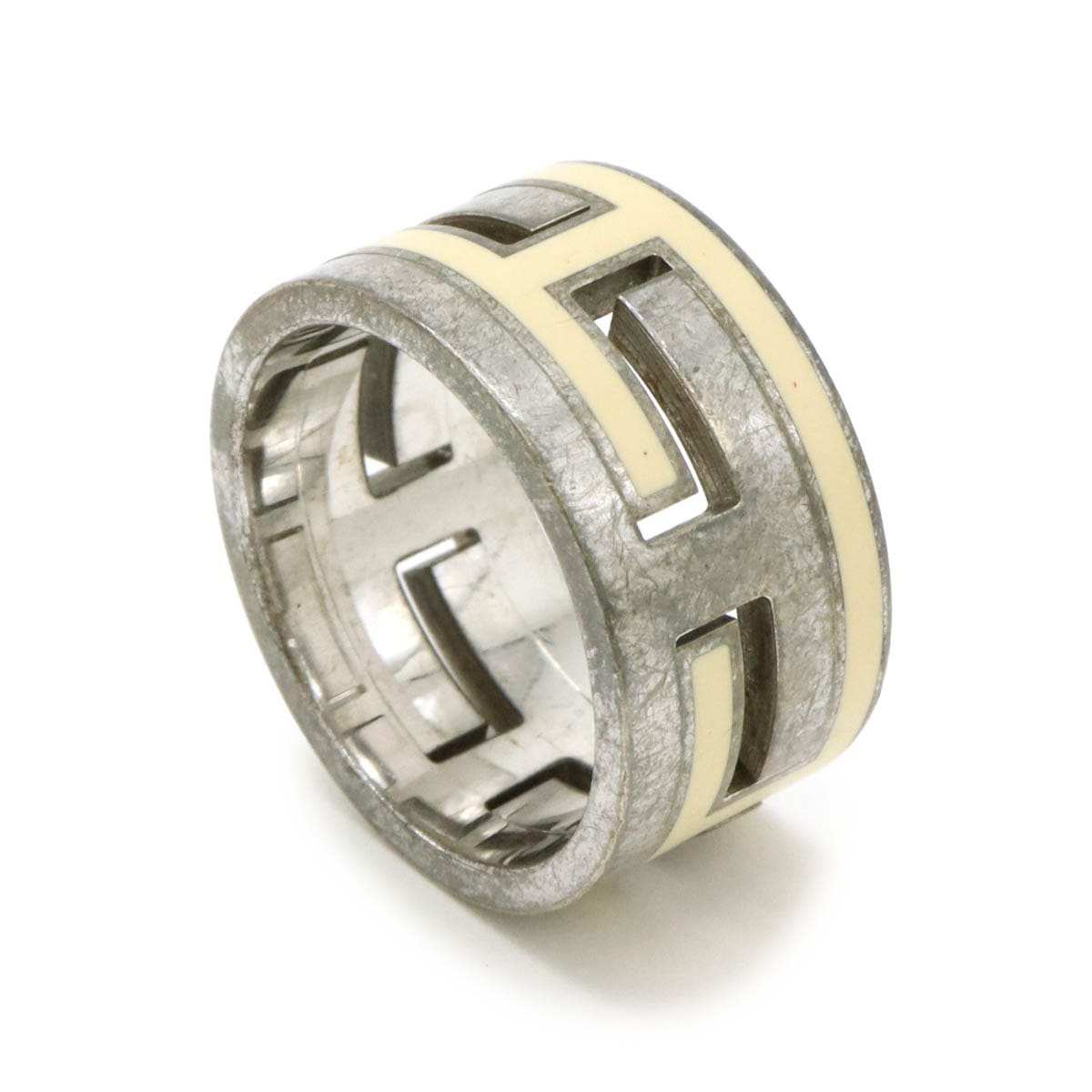 ムーブアッシュ リング ワイドリング 指輪 Ag925 SV925 シルバー ベージュ #49 日本サイズ約9.5 ムーブアッシュ リング ワイドリング 指輪 Ag925 SV925 シルバー ベージュ #49 日本サイズ約9.5