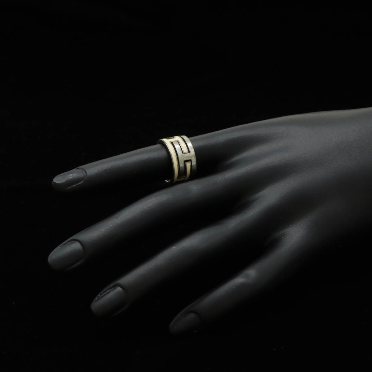 ムーブアッシュ リング ワイドリング 指輪 Ag925 SV925 シルバー ベージュ #49 日本サイズ約9.5 ムーブアッシュ リング ワイドリング 指輪 Ag925 SV925 シルバー ベージュ #49 日本サイズ約9.5