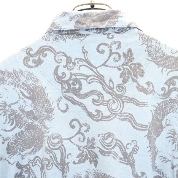 ゴルフ 日本製 半袖 ハーフジップ ポロシャツ 4 青系 GOLF メンズ