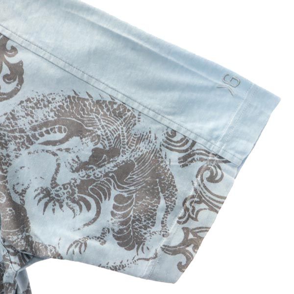 ゴルフ 日本製 半袖 ハーフジップ ポロシャツ 4 青系 GOLF メンズ