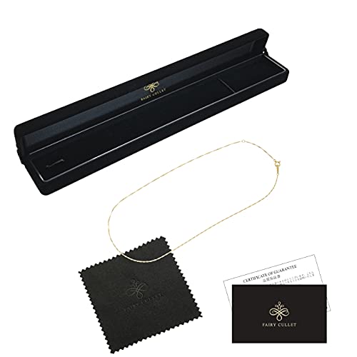 [フェアリーカレット] 18金ネックレス K18 スクリューチェーン 45cm (幅0.9mm 約0.74g)
