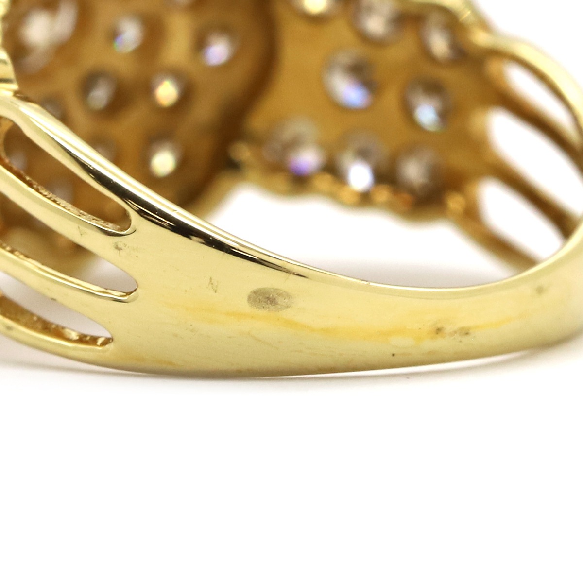 リング 指輪 ダイヤリング K18YG ダイヤモンド イエローゴールド 8.5号【中古】 リング 指輪 ダイヤリング K18YG ダイヤモンド イエローゴールド 8.5号【中古】