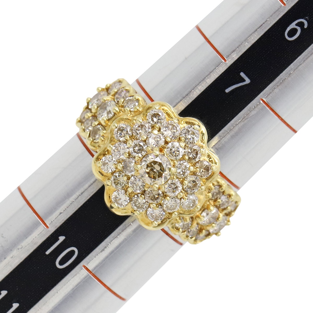 リング 指輪 ダイヤリング K18YG ダイヤモンド イエローゴールド 8.5号【中古】 リング 指輪 ダイヤリング K18YG ダイヤモンド イエローゴールド 8.5号【中古】