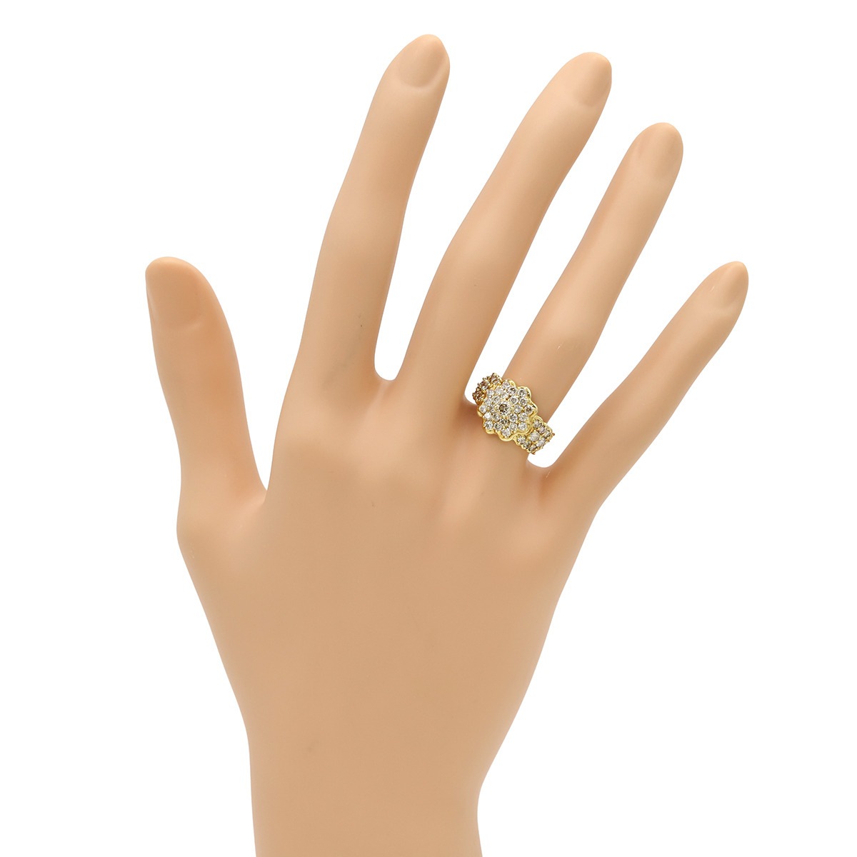 リング 指輪 ダイヤリング K18YG ダイヤモンド イエローゴールド 8.5号【中古】 リング 指輪 ダイヤリング K18YG ダイヤモンド イエローゴールド 8.5号【中古】