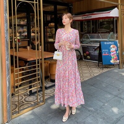 ワンピース カジュアル ロング マキシ丈ワンピ 韓国 ファッション レディース 春 夏 カジュアル コーデ シンプル 定番 セレカジ 20代 30代 40代 2025大きいサイズ シアー Vネッ