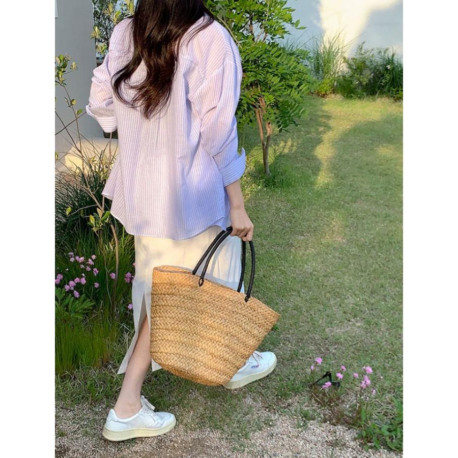 【夏セール！】かごバッグ バスケット トートバッグ サマーバッグ 夏 ワンハンドル ストローバッグ 【akbss24-557】【予約販売：15-20日】宅込