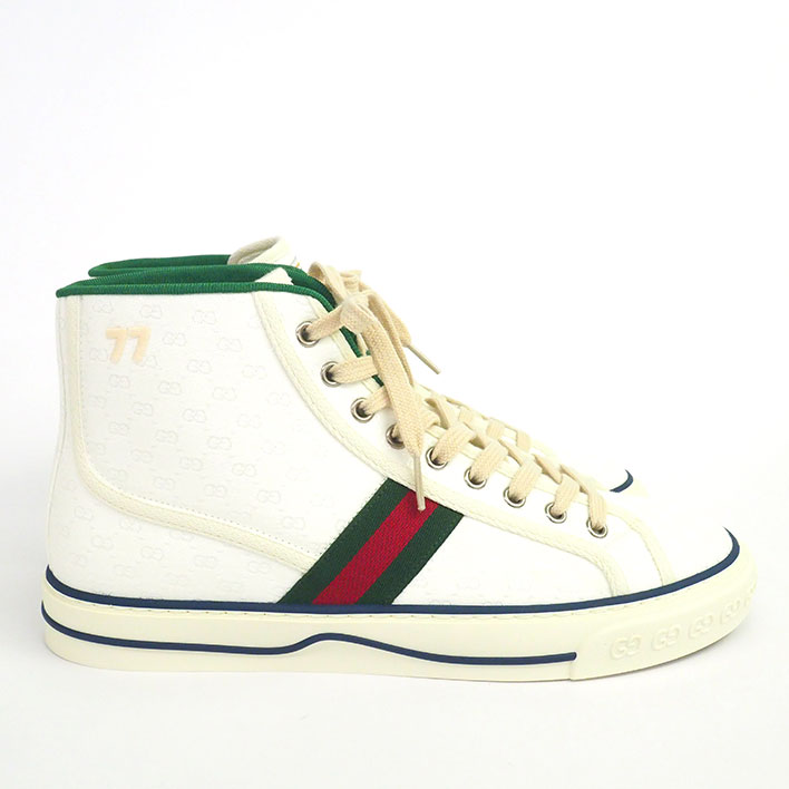 未使用品・新古品】グッチ テニス1977 ハイトップ スニーカー マイクロ