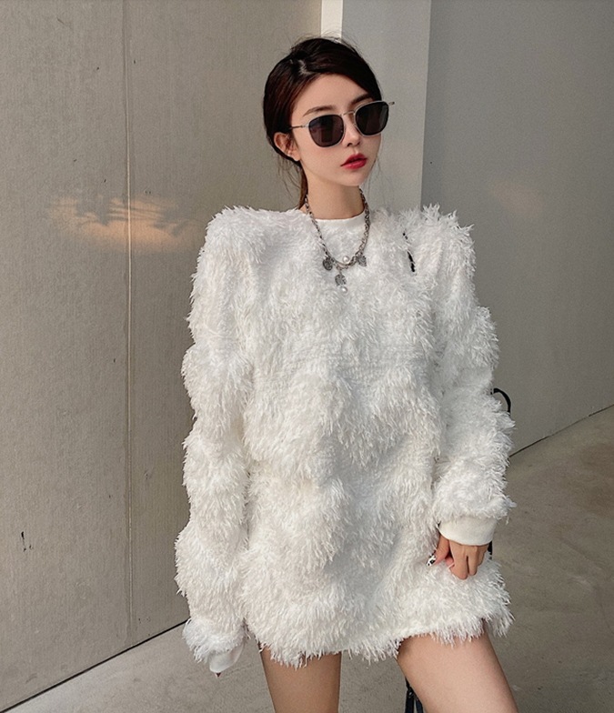 トップス 袖あり 長袖 ラウンドネック もこもこ モコモコ ふわふわ ファー フェイクファー 厚手 異素材MIX かわいい 大人可愛い シンプル 上品 おしゃれ 大人可愛い 大人女子 キュート 個性的 トップス 袖あり 長袖 ラウンドネック もこもこ モコモコ ふわふわ ファー フェイクファー 厚手 異素材MIX かわいい 大人可愛い シンプル 上品 おしゃれ 大人可愛い 大人女子 キュート 個性的