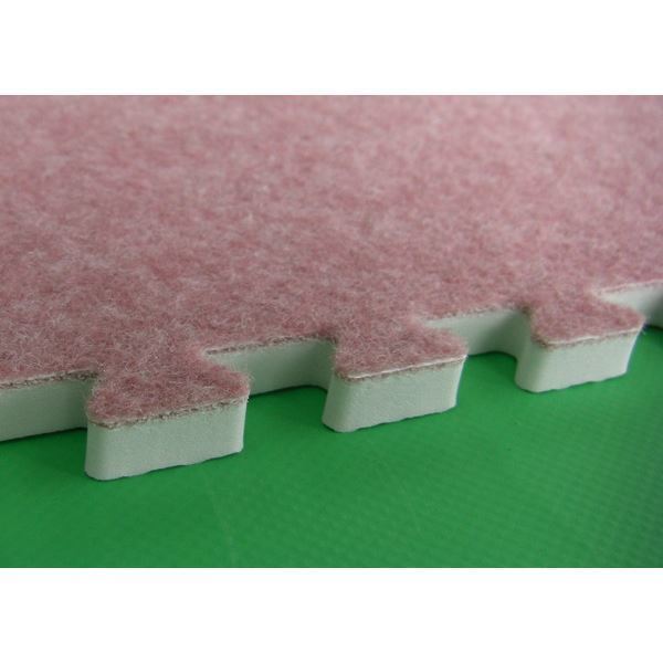 ジョイントカーペット JC-45 40枚セット 色 ブラウン サイズ 厚10mmタテ450mmヨコ450mm／枚 40枚セット寸法（2250mm3600mm） 洗える 日本製 防炎