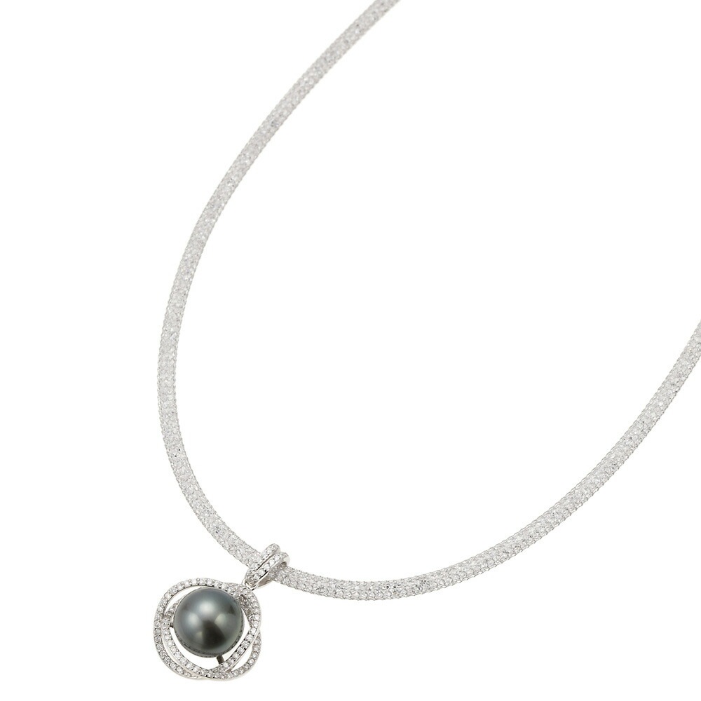 ネックレス レディース ペンダント 大粒パール サージカルステンレス製ネット 真珠 キュービックジル ネックレス レディース ペンダント 大粒パール サージカルステンレス製ネット 真珠 キュービックジル