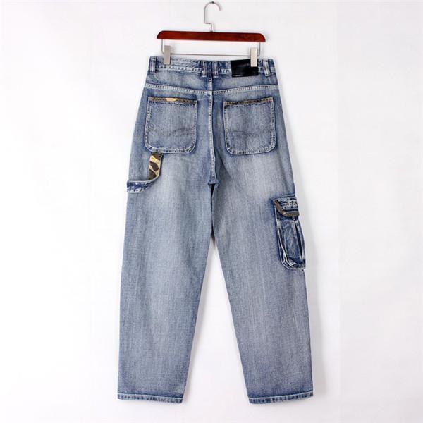デニムパンツ メンズ カーゴパンツ ワイド ジーンズ ストレート 大きいサイズサイズ ゆったり ビッグシルエット バギーパンツ ヒップホップ 個性