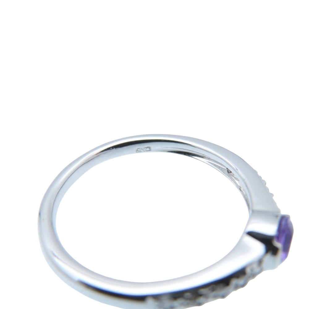 美品 キングス ジュエリー リング・指輪 K18ホワイトゴールド/アメジスト/ダイヤモンド 13号 パープル 0031【中古】KINGS JEWELRY レディース 美品 キングス ジュエリー リング・指輪 K18ホワイトゴールド/アメジスト/ダイヤモンド 13号 パープル 0031【中古】KINGS JEWELRY レディース
