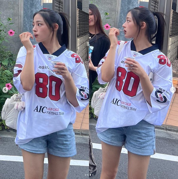 NewJeans NJZ ハニ　tシャツ NEWJEANS Tシャツ HANNI ハニ ニュージーンズ - メルカリ