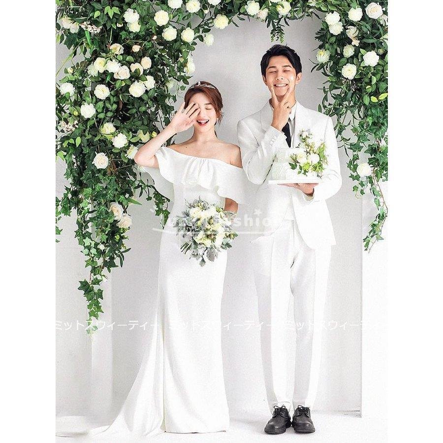 ウェディングドレス白スレンダードレスウエディングドレス二次会花嫁パーティードレス披露宴ブライダル結婚式ロングドレス演奏会オフショルダー