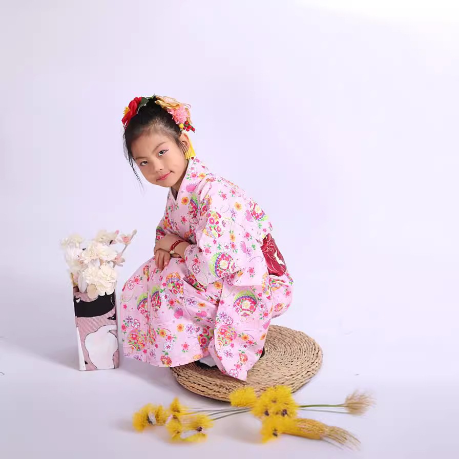 和服子供女性5-12子供和服正装秋冬和服振袖セット