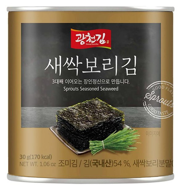 Qoo10] Gwangcheonkim 廣川海苔 新芽麦海苔 缶海苔 30g×1