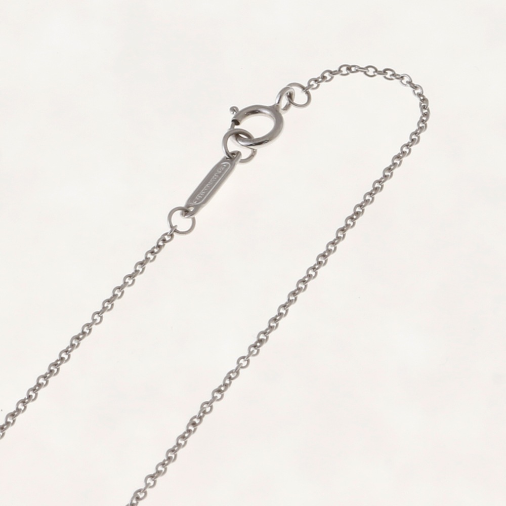 ティファニー モダンキー オープンスクエア ネックレス 18金 K18ホワイトゴールド ダイヤモンド TIFFANY&Co. 中古 美品
