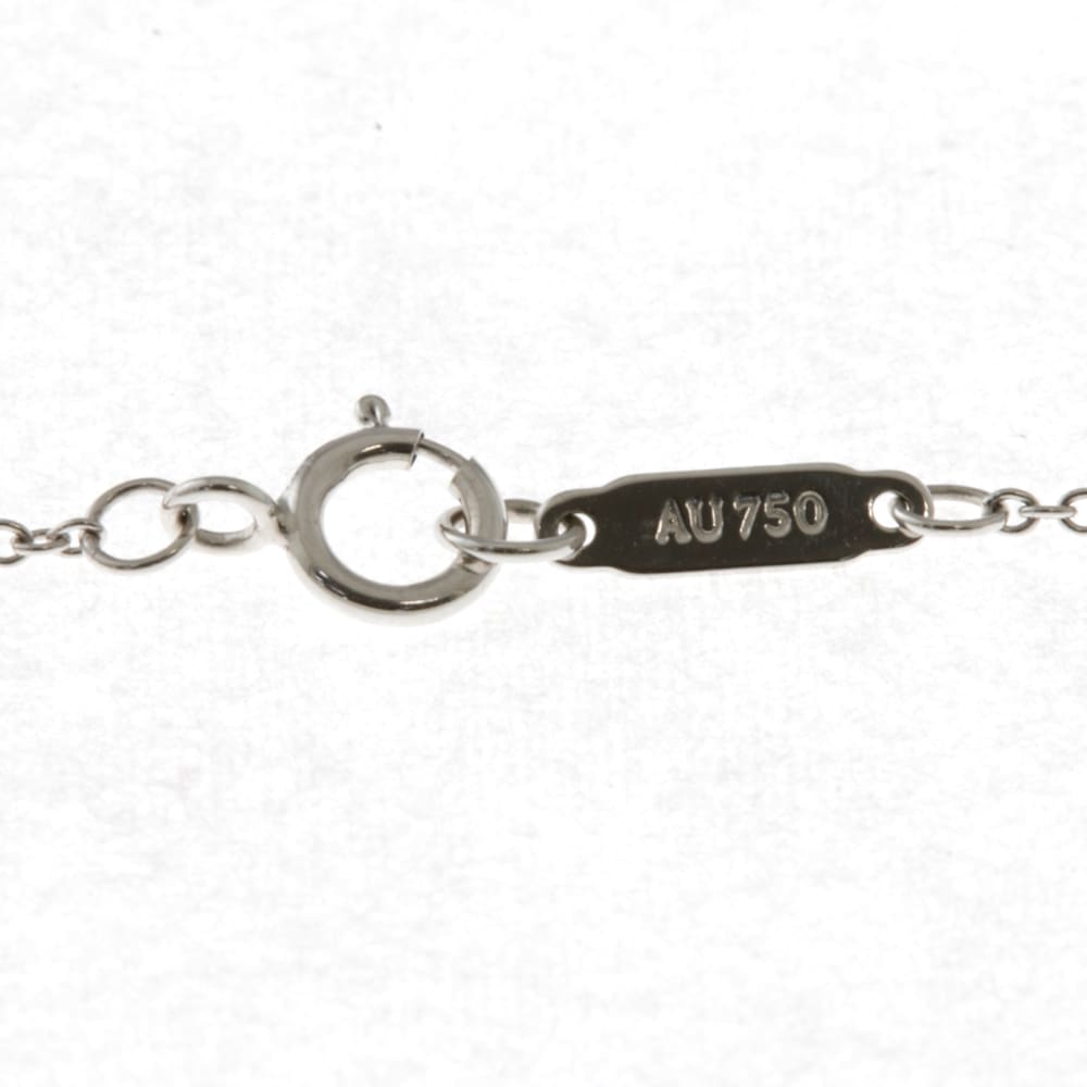 ティファニー モダンキー オープンスクエア ネックレス 18金 K18ホワイトゴールド ダイヤモンド TIFFANY&Co. 中古 美品