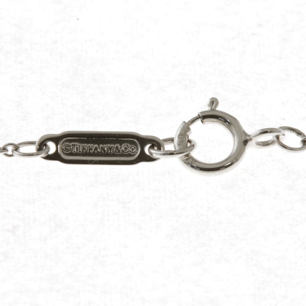 ティファニー モダンキー オープンスクエア ネックレス 18金 K18ホワイトゴールド ダイヤモンド TIFFANY&Co. 中古 美品