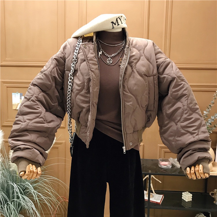 ショート丈 コットンジャケット 厚手 コットン ジャケット コート アウター 冬 韓国 ３カラー a2117