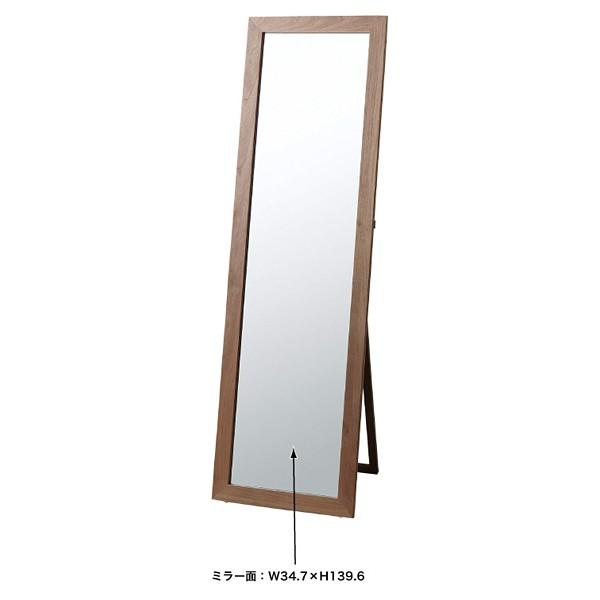 スタンドミラー 姿見 鏡 シンプル 木製 ウッドフレーム インテリア 全身 北欧 カントリー ナチュラル