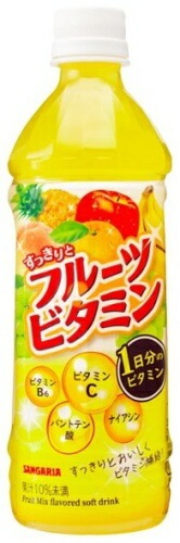 サンガリア すっきりとフルーツビタミン 500ml ペットボトル 48本 (24本入×2 まとめ買い) サンガリア すっきりとフルーツビタミン 500ml ペットボトル 48本 (24本入×2 まとめ買い)