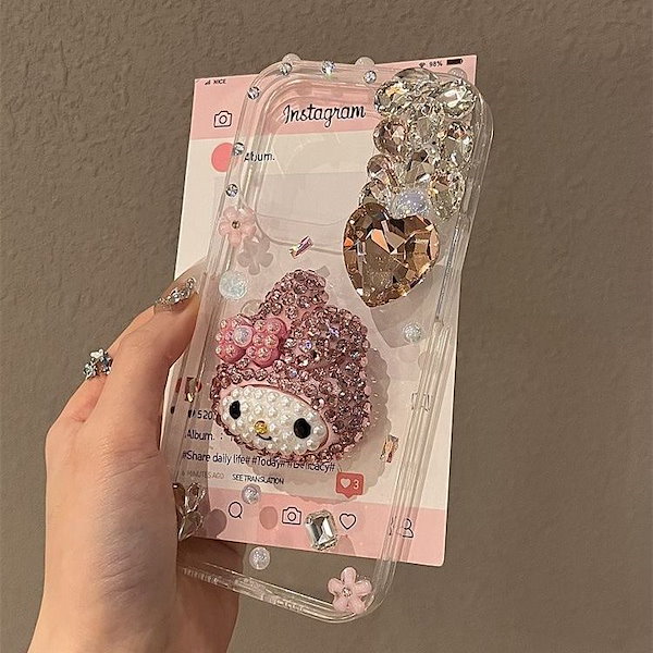 Qoo10] サンリオ 3D スマホケース キラキラ マイメロ