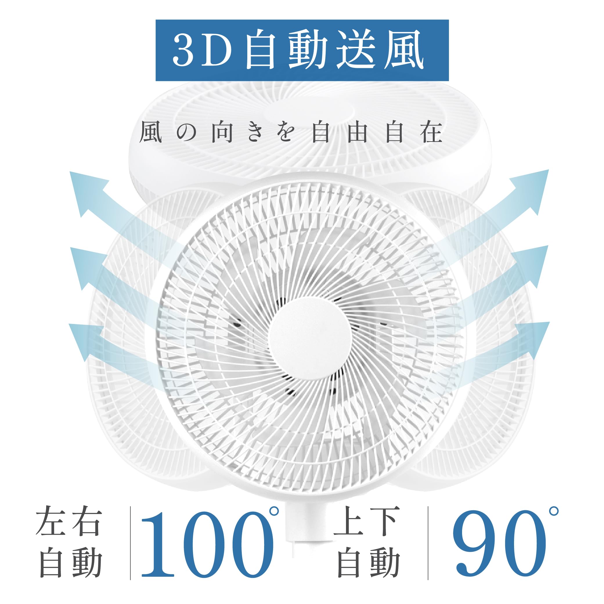 【サインキングダム】扇風機 DC サーキュレーター dcモーター 6枚羽根 扇風機 dc リビング扇風機 上下左右首振り 高さ3段調節可能 6段階風量調節 静音 微風 パワフル送風 リモコン付き US