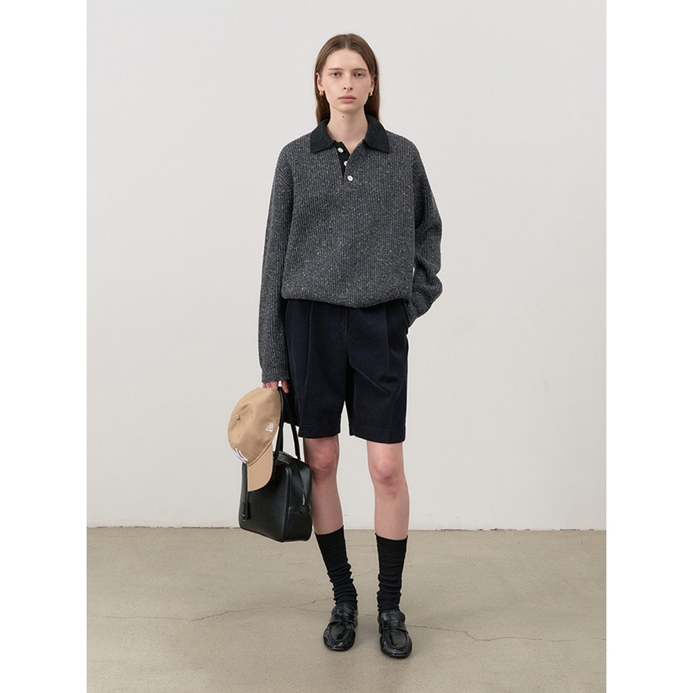 Dunst 女性用ユニセックスチャンキーラグビーセーターダークメランジグレー UDSW4C114G3 Dunst 女性用ユニセックスチャンキーラグビーセーターダークメランジグレー UDSW4C114G3