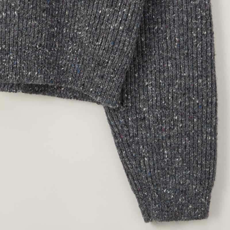 Dunst 女性用ユニセックスチャンキーラグビーセーターダークメランジグレー UDSW4C114G3 Dunst 女性用ユニセックスチャンキーラグビーセーターダークメランジグレー UDSW4C114G3