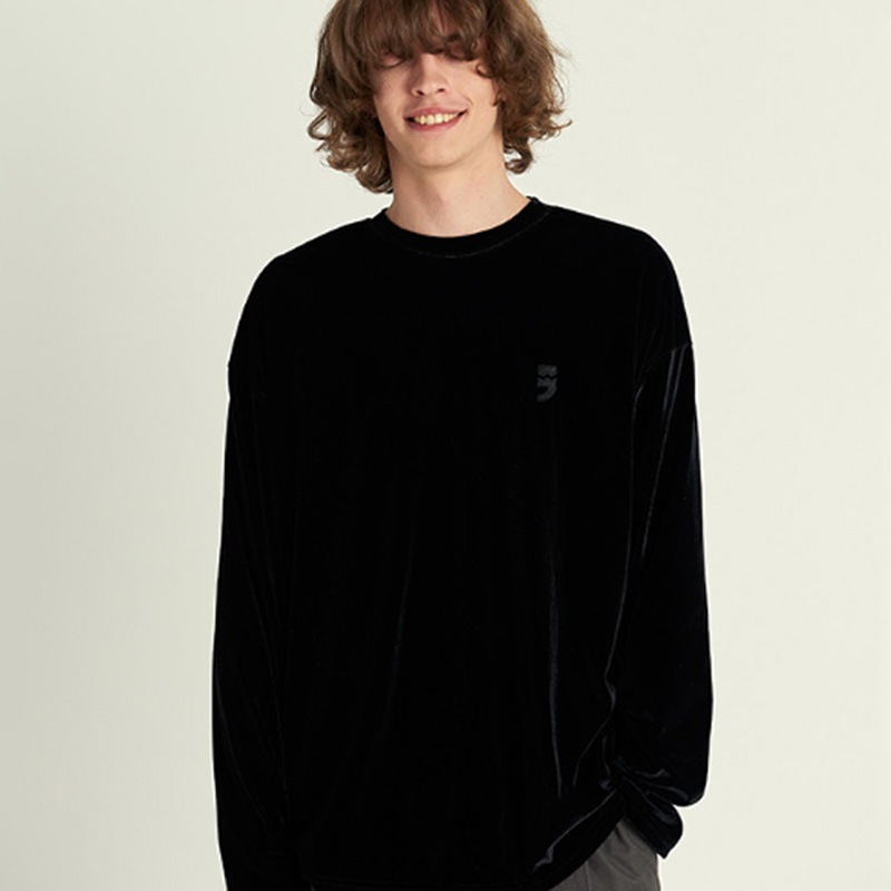 ジョングク着用 ☆DROP-SHOULDER VELVET TEE 男女兼用 人気 BTS ジョングク (Jungkook) 着用ちゃくよう] DROP-SHOULDER