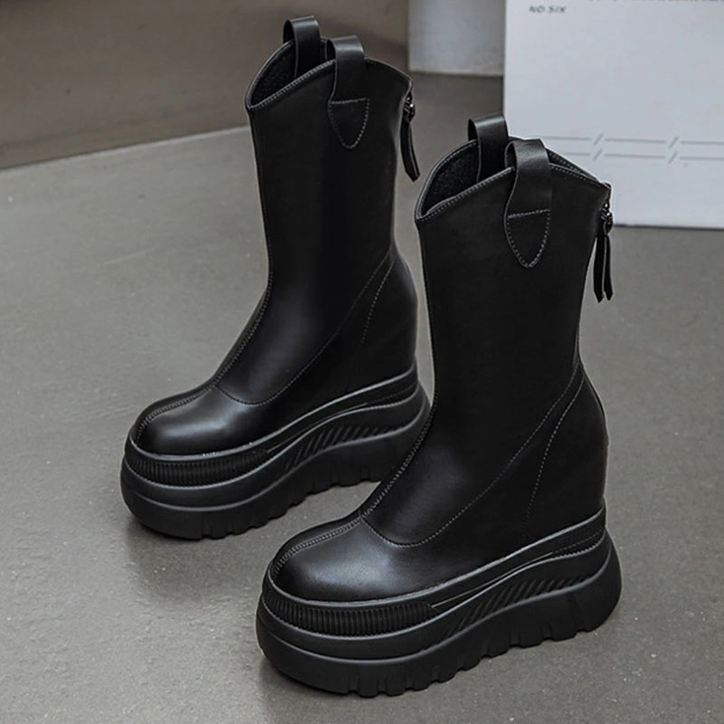 ブーツ レディース 厚底 ショートブーツ レディース ショートブーツ 厚底 ぺたんこ 歩きやすい ヒール12cm フラット コスプレ 大きいサイズ ブーツ インヒール 厚底ブーツ 小さいサイズ 疲れ