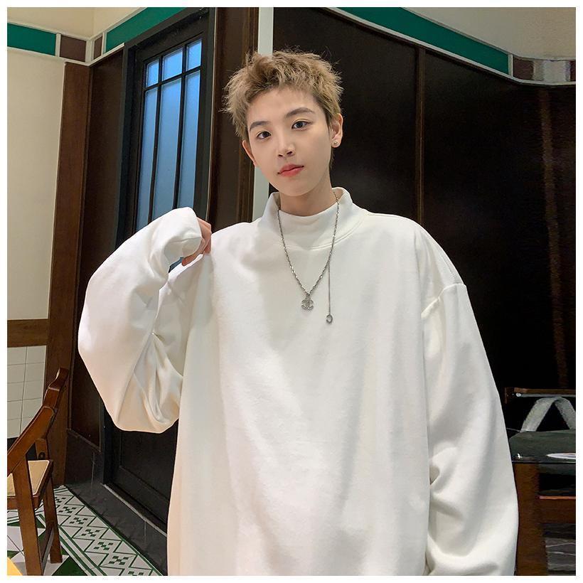 カットソー Tシャツ 長袖 メンズ レディース ロンT タートルネック ハイネック インナー 暖かい オーバーサイズ シンプル 無地 秋冬 男女兼用 おしゃれ