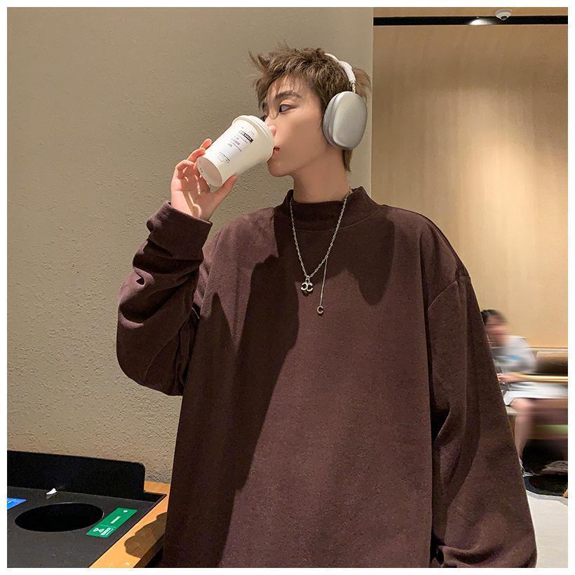 カットソー Tシャツ 長袖 メンズ レディース ロンT タートルネック ハイネック インナー 暖かい オーバーサイズ シンプル 無地 秋冬 男女兼用 おしゃれ