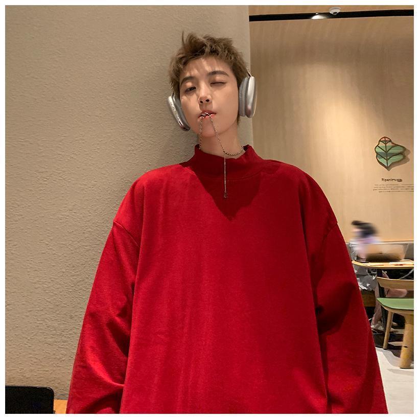 カットソー Tシャツ 長袖 メンズ レディース ロンT タートルネック ハイネック インナー 暖かい オーバーサイズ シンプル 無地 秋冬 男女兼用 おしゃれ