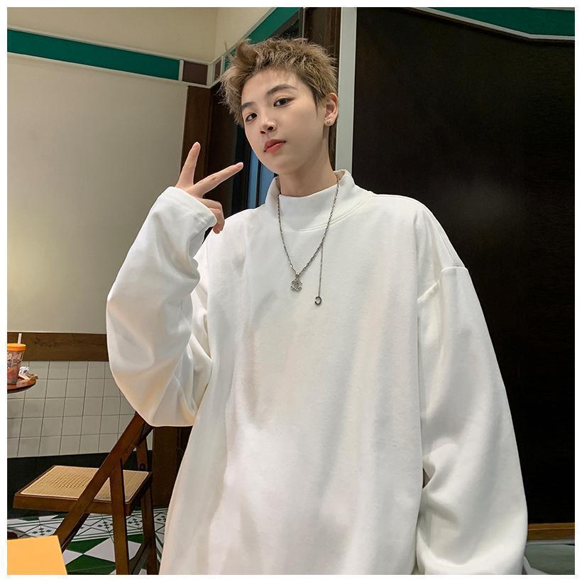 カットソー Tシャツ 長袖 メンズ レディース ロンT タートルネック ハイネック インナー 暖かい オーバーサイズ シンプル 無地 秋冬 男女兼用 おしゃれ