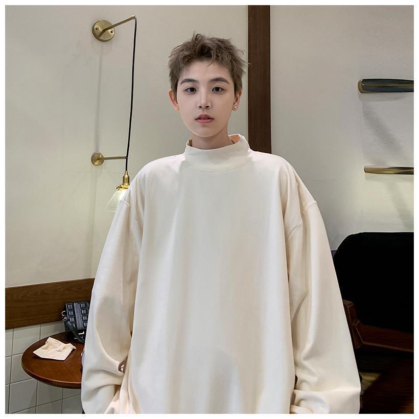 カットソー Tシャツ 長袖 メンズ レディース ロンT タートルネック ハイネック インナー 暖かい オーバーサイズ シンプル 無地 秋冬 男女兼用 おしゃれ