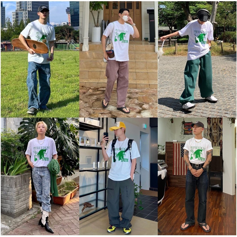 93 TEE [WHITE] デイリー 男女共用 Tシャツ 新商品