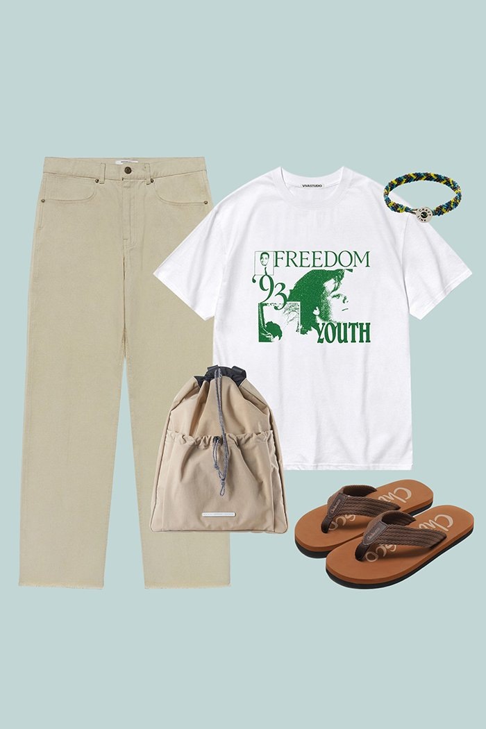 93 TEE [WHITE] デイリー 男女共用 Tシャツ 新商品