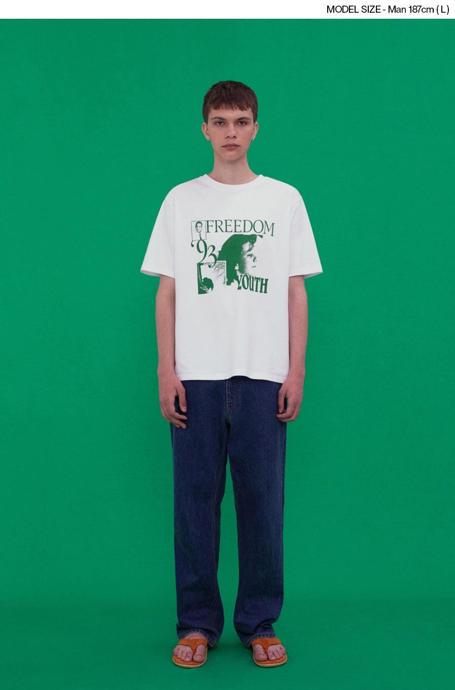 93 TEE [WHITE] デイリー 男女共用 Tシャツ 新商品