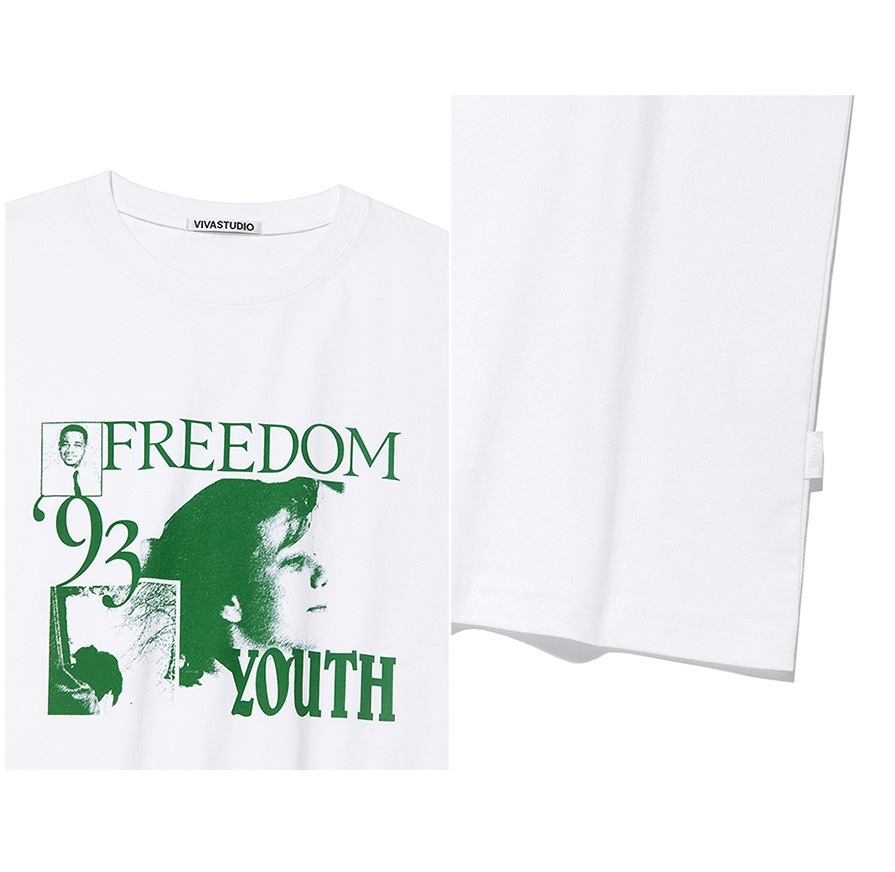 93 TEE [WHITE] デイリー 男女共用 Tシャツ 新商品