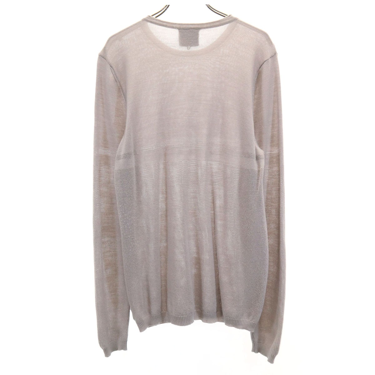イタリア製 長袖 セーター 48 グレー COLLEZIONI ニット メンズ 古着