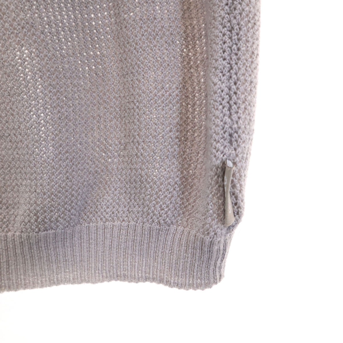イタリア製 長袖 セーター 48 グレー COLLEZIONI ニット メンズ 古着