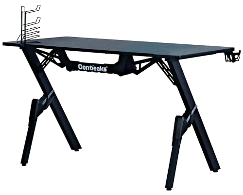 コンティークス) ゲーミングデスク カップホルダー,ヘッドフォンホルダー,コントローラーホルダー付属 幅119×奥行59×高さ70cm ブラック ロワイヤル 391792 34828 コンティークス) ゲーミングデスク カップホルダー,ヘッドフォンホルダー,コントローラーホルダー付属 幅119×奥行59×高さ70cm ブラック ロワイヤル 391792 34828